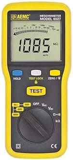 AEMC6527 Digital Megohmmeter and Multimeter; 1000 VDC/600 VAC