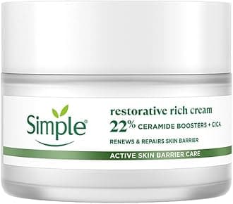Simple Barrier Care Restorative Rich Cream 40g | With 22% Ceramide Boosters & Cica | Renews And Repairs The Skin Barrier | For Dry, Sensitive Skin