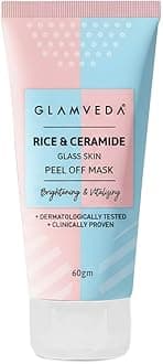 Rice & Ceramide Korean Glass Skin Peel off Mask | Reduces Signs of Ageing | For Dry & Dull Skin Brightening & Even Tones Complexion | Peel off Face Mask for Men & Women | 60gm