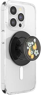 PopSockets Phone Grip for MagSafe with Kickstand, Magnetic Stand, Swappable Top, Secure Hold for iPhone MagSafe Cases, Phone & Tablet Grip - Pear Blossom