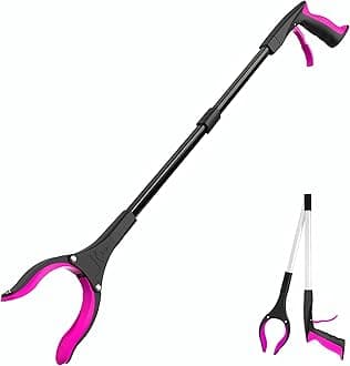Grabber Reacher Tool - 32” Extra Long Foldable Gripper and Reaching Tool - He...