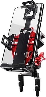Motorcycle Phone Mount Holder,Compatible with Panigale V4, V4S, 959, 939/950(Super Sport/S), 848, 899, 1199, 1299, Fixing Device Adjustable Size (Red)