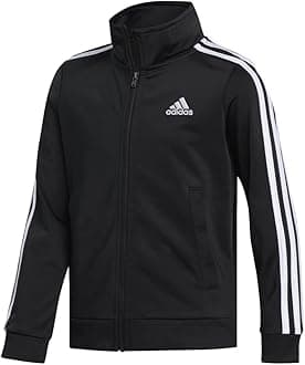 adidas Boy's Big Kid Split Tricot Jacket Warm Up Jacket