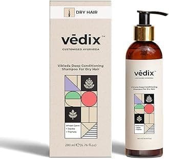 Vikleda Deep Conditioning Shampoo | With Wheat Germ, Triphala, Jojoba | Sulphate free | Ayurvedic Shampoo For Dry Hair | 200 ml