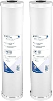 Pentair Pentek RFC-20BB Big Blue Carbon Water Filter, 20-Inch, Whole House Heavy Duty Radial Flow Carbon Replacement Cartridge with Granular Activated (GAC) Filter, 20" x 4.5", 25 Micron
