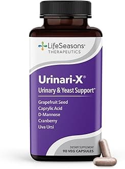Urinari-X - Urinary Tract Support - Fast Acting UTI Relief - Vitamin Supplement for Healthy Bladder Function & Immunity - D-Mannose, Cranberry, Caprylic Acid, Uva Ursi & Grapefruit - 90 Capsules