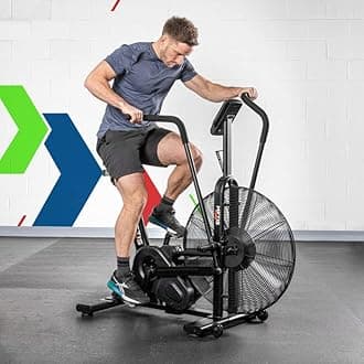 METIS FURY Air Exercise Bike | Air Bike - Cardio Equipment With Air Resistance | Stationary Bikes For CrossFit Home & Gym Fitness | 7 Training Programs