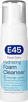 E45 Foaming Face Wash - Daily Cleanser for Dry & Sensitive Skin - Gentle Makeup Remover - Softens Skin & Controls Oil - Skincare for Women & Men, 150ml