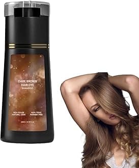 Hair Dye Shampoo, Hair Color Dye Shampoo Suitable for Women & Men (Dark Brown)