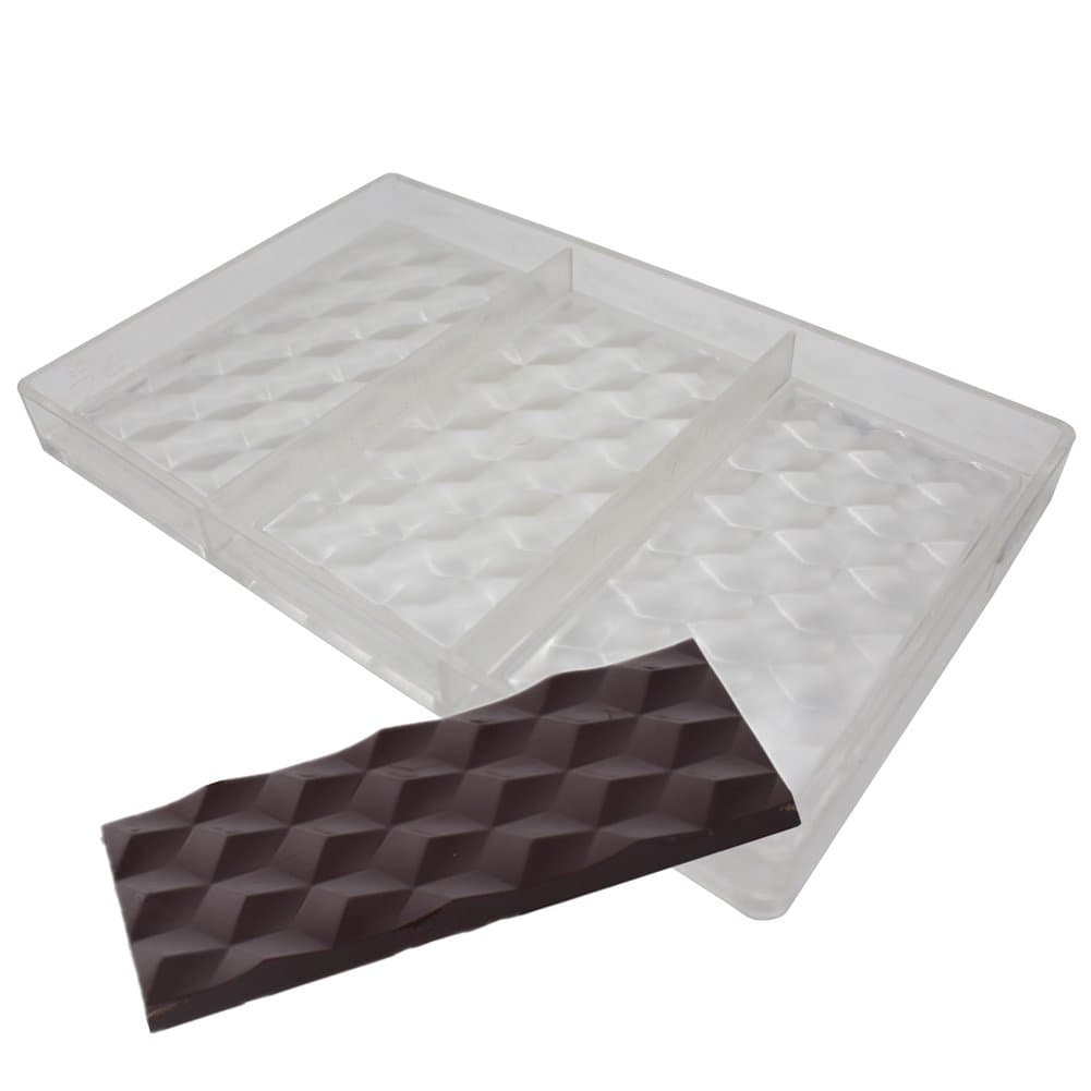 3D Cubes Polycarbonate Chocolate Bars Mold