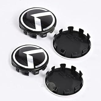 58mm Wheel Hub Center Cap with ABS Material Compatible with Vintage K Auto Accessories(K Black)