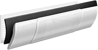 Flow Deflector For Air Conditioner, Split Unit Baffle Shield, Anti-Direct Blowing Central Air Deflector With Adjustable Wing For AC Wall(Carbon filter-S)