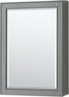 Wyndham Collection Deborah 72 inch Double Bathroom Vanity in Dark Gray, White Carrara Marble Countertop, Undermount Square Sinks, and Medicine Cabinets