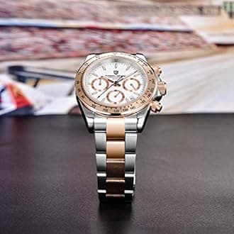 Pagani Design Daytona Homage Men's Quartz Watches Japan Movement Ceramic Bezel Stainless Steel Band Screw-in Crown Waterproof Sport Chronograph Watch