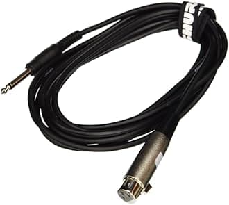 Shure C15AHZ 15-Feet Cable with 1/4-Inch Phone Plug on Equipment End-Black
