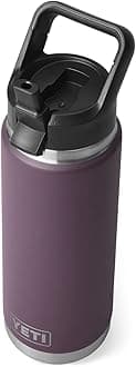 YETIRambler 26 oz Bottle, Vacuum Insulated, Stainless Steel with Straw Cap, Nordic Purple