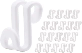 60 Pcs Clothes Hanger Connector Hooks, Mini Cascading Hanger Hooks for Velvet Huggable Hangers, Wooden Hangers, Heavy Duty Space Saving for Closet (White,60)