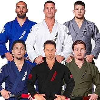 Elite Sports BJJ GI for Men IBJJF Kimono BJJ Jiujitsu GIS W/Preshrunk Fabric & Free Belt (See Special Sizing Guide)
