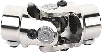 SCITOO 3/4-36 Spline X 3/4 DD Steering Shaft Universal U-Joint Chrome Single, 83mm Working Angle 35 Degree
