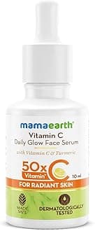 Vitamin C Daily Glow Face Serum for Men & Women - Vitamin C Serum for Glowing Skin, Oily Skin & Dark Spots, With 50x Vitamin C -10ml