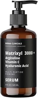 Matrixyl 3000 + Hyaluronic Acid Serum, Vitamin C, Anti-Aging Face Serum, Anti-Wrinkle Serum for face, Multi Peptide Firming Serum - 4oz
