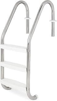 SWIMLINE HYDROTOOLS Stainless Steel Pool Ladder – Heavy Duty Swimming Step Accessory, In-Ground, 52.5"