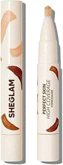 SHEGLAMPerfect Skin High Coverage Concealer - Liquid Concealer Brush Moisturizing Weightless All - Day Hydrate Concealer Makeup (Fair)