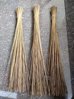 Natural Coconut Leaf Grass Broom Stick for Dry/Wet Floor, Bathroom Cleaning (80 cm Height, 500gm Weight Each) Pack of 1 / Pack of 3 (1)