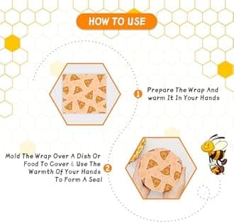 Beeswax Wrap, Beeswax Wraps For Food, Organic, Sustainable, Beeswax Food Wrap for Sandwich Storage, Reusable Beeswax Food Wrap 1L, 5M, 3S Food Patterns Beeswax Paper, 9 Pack Set