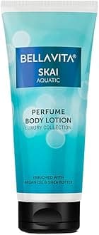Bella Vita Luxury Skai Aquatic Perfume Body Lotion for Nourishing, Hydrating, Soft, Supple and Healthy Skin with Argan Oil, Shea Butter 200 Ml