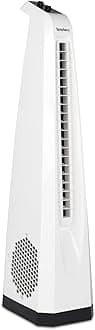 Surround Bladeless Tower Fan for Room & Office | High-Speed with Swivel Action & Simple Knob Control | Low Power Consumption | 1 Year Warranty | White