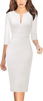 Womens Slim Zipper Up Work Business Office Party Bodycon Pencil Sheath Dress