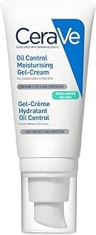 CeraVe Oil Control Moisturizing Gel-Cream, Face Moisturizer for Oily Skin, Niacinamide, Hyaluronic Acid & Oil Absorbing Technology To Rebalance Oily Skin, Non-Comedogenic, Fragrance Free & Oil-Free