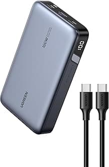 UGREEN 20000mAh 100W Power Bank, Nexode Portable Charger USB C 3-Port PD Fast Charging Battery Pack Digital Display for iPhone 17/16, MacBook, iPad, Galaxy S26 Ultra, Steam Deck, Dell XPS and More