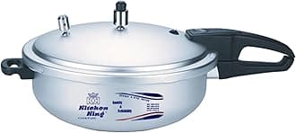 – kk Kitchen King 2-in-1 Wok Pressure Cooker, Durable Build, Promotes Healthy Cooking, Heat Resistant Handles, CGRS, Pressure Indication & Control, Heavy Body, Easy Open & Close (7 Liters)
