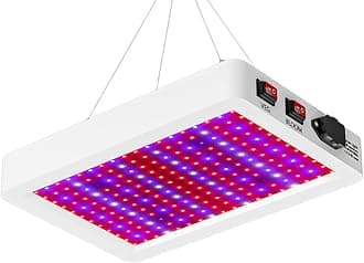 300W LED Growing Lamp Indoor Full Spectrum Plant Light Veg/Bloom Modes Dimmable AC100-277V Greenhouse Tent Fill Lamp UV IR Growth Box 110V Red Blue Hydroponic Sapling Potting Flower with Hook US Plug