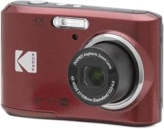 Kodak PIXPRO FZ45 Friendly Zoom Digital Camera (Red) Bundle with 64 GB UHS-I U1 SDXC Memory Card, Rapid Travel Charger with 4 AA Rechargeable Batteries, Spider Tripod, and Camera Case (5 Items)
