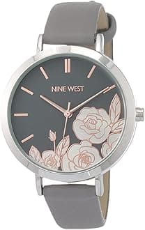 NINE WESTWomen's Floral Dial Strap Watch