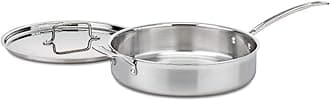 Cuisinart MCP22-24N MultiClad Pro Stainless Open Skillet 5.5-Quart Silver MCP33-30HN
