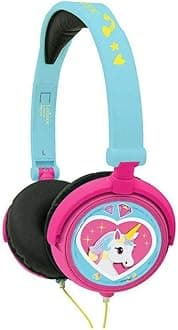 LEXiBOOK, Unicorn Foldable Stereo Headphones with Volume Limiter, HP017UNI