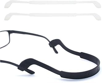 SAIGO Glasses Strap Anti-Slip Silicone Eyeglass Strap Eyewear Retainers Sports Elastic Soft Sunglass Cord Holder for Kid Boys and Girls, Men, Women, 2PCS/Clear