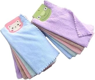 Face Towel/Handkerchief/Rumal/hankey Microfiber Small Size -Soft and Super Absorbent Printed Face Towels for Women's Kids and Newborn Babies - Set of 10, 25x25 CM - 1 Dozen