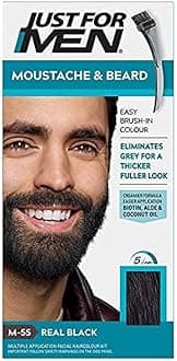 Just for Men JUST FOR MEN Color Gel Mustache & Beard M-55 Real Black 1 Each (Pack of 4)
