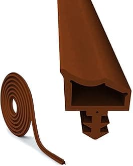 Premium Door Seal, PVC, 10m, Brown, Energy Efficient, Noise Reduction