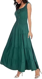 Women's 2026 Summer Boho Floral Print Tiered Casual Flowy Long Maxi Dress