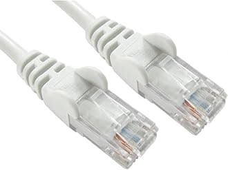 World of Data - 50m WHITE Network Cable - CAT5e - RJ45 - Ethernet - Patch - LAN - Router - Modem - 10/100 100 PACK