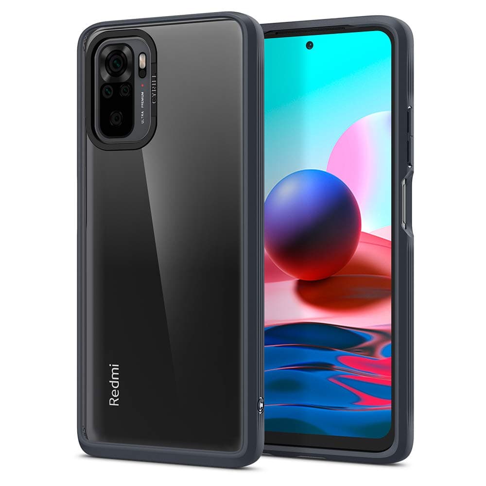 CYRILL for Redmi Note 10 Pro, Color Brick Compatible with Xiaomi Redmi Note 10 Pro Case [Military Grade Protection] TPU Bumper case for Redmi Note 10 Pro Cover - Dark Gray