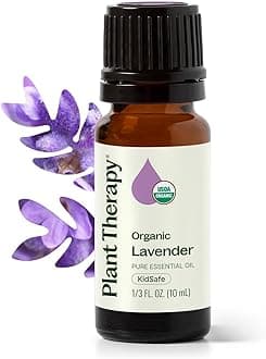 Plant Therapy Organic Lavender Essential Oil 100% Pure, USDA Certified Organic, Undiluted, Natural Aromatherapy, Therapeutic Grade 10 mL (1/3 oz)