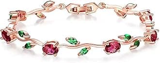 Multicolour Rose Gold Cubic Zirconia Stylish Bracelet for Women