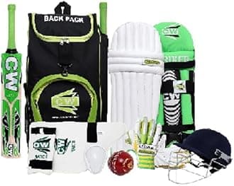 CW Bullet Left Hand Cricket Set All Age Protective Equipment Sports Gear Premium Match Cricket Set Mens, Youth, Unisex Cricket Kit Left Hand Kit Unisex Cricket Kits Cricket Gift Set
